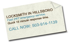 Locksmith in Hillsboro call now: 503-914-1139